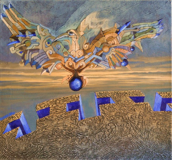 Josef Acherer Můj modrý poklad 72 cm x 67 cm