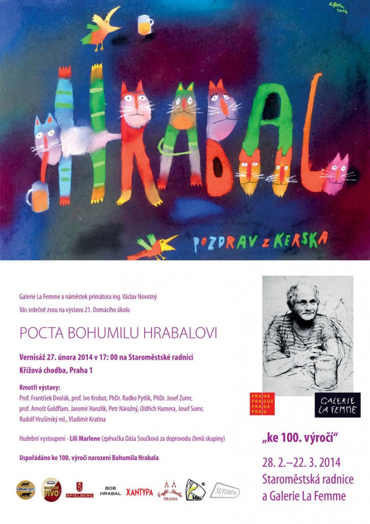 Pozvánka na výstavu B. HRABAL