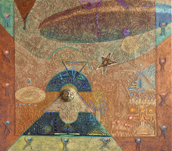 Josef Achrer UFO př.n.l. 132 cm x117cm